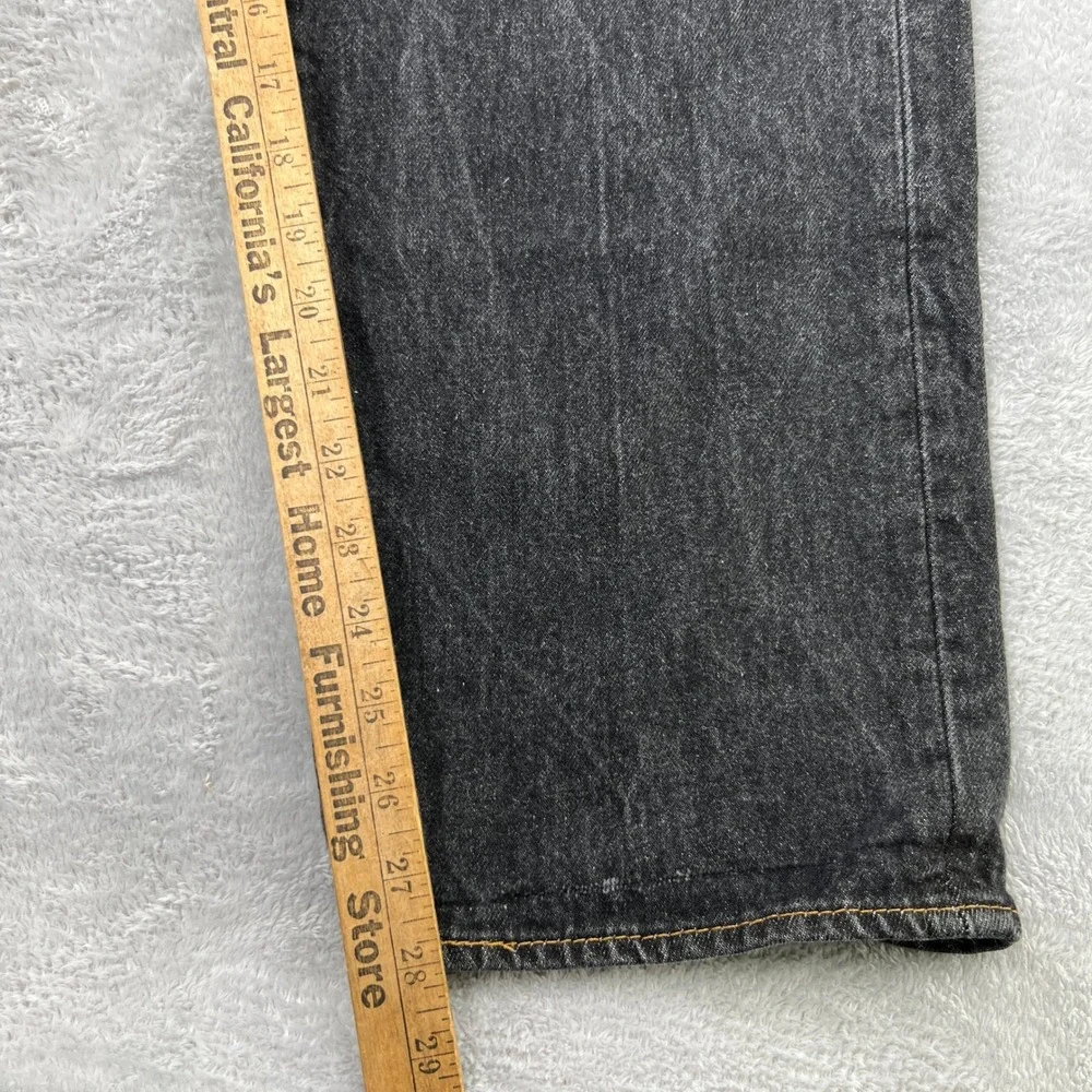 Levi's 501 Original Fit Jeans Size 38 Washed‎ Black Mens Straight Leg Button Fly